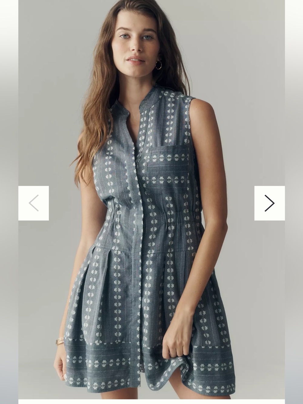 NWT Maeve Sleeveless V Neck Short Dress Size Medium Navy